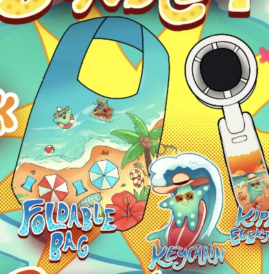 Bundle 4: foldable bag, keychain, dan kipas elektrik