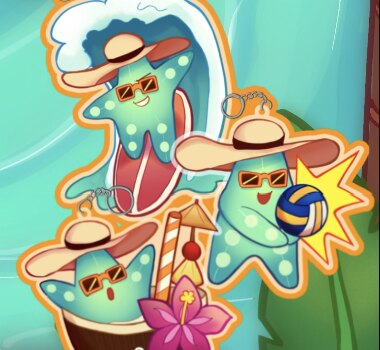 Keychain Alpen Southfest 2026 bergambar maskot bintang laut